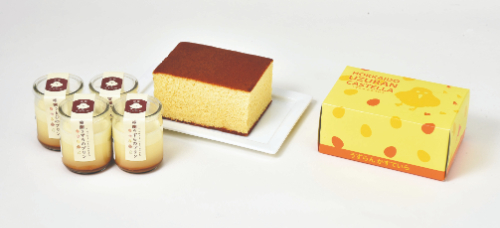 室蘭うずらのプリン&カステラ（小）セット　26-600705
